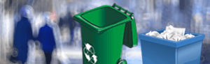 Trash can and recycle bin